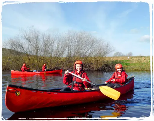 Young People Canoeing